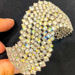 Adriana Orsini Leia Swarovski Crystal Wave Open Cuff Bracelet